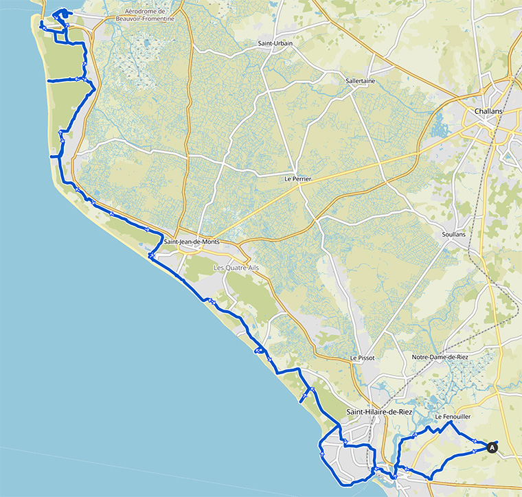 Von Le Fenouiller am Meer entlang